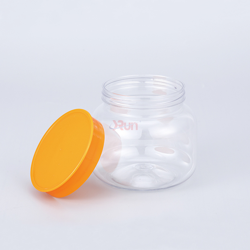 To buy round plastic jars wholesale, choose our standard empty PET jars which include plastic screw caps and heat seal liners.